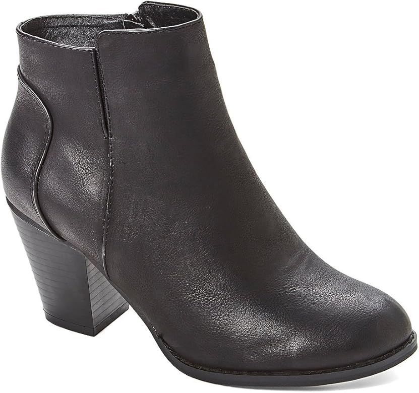Women's Forever Faux Suede Chunky Heel Booties-Comfortable-Vegan Faux Suede | Amazon (US)