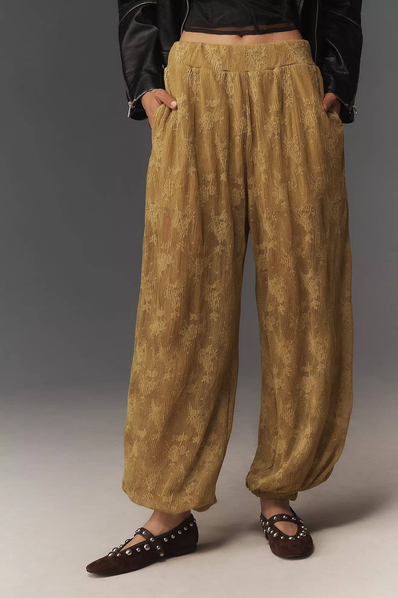 Maeve Sheer Lace Balloon Pants | Anthropologie (US)