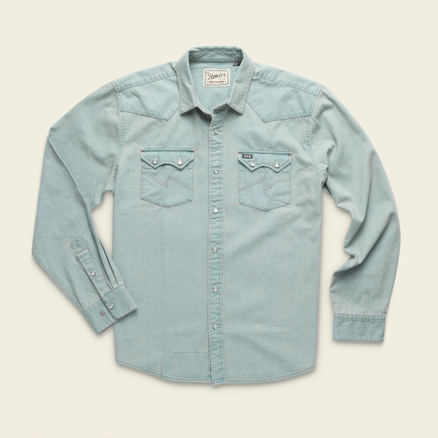 Dust Up Denim Snapshirt - Garth Light Wash | Howler Brothers