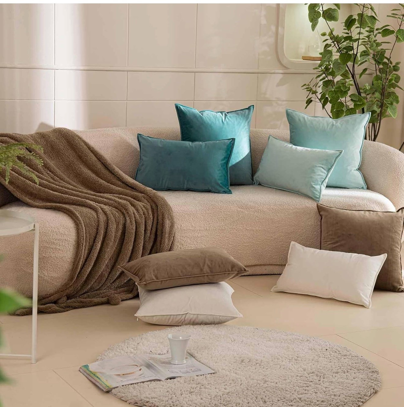 Crafted from soft, skin-friendly velvet that feels smooth to the touch while being safe and environmentally conscious, perfect for living rooms, bedrooms, couches, sofas, chairs, and even cozy reading nooks.

#LTKHome #LTKSaleAlert #LTKvlog