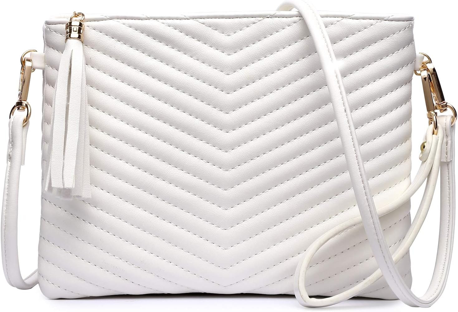 Small Crossbody Bags for Women, Trendy Vegan Leather Shoulder Purses, Clutch Wallet with Wristlet... | Amazon (US)