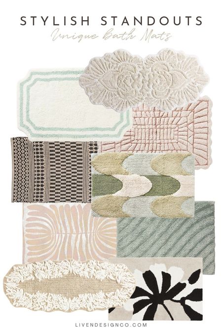 Unique bath mat. Stylish bath mat. Bath rug. Bordered bath mat. Patterned bath mat. Tufted bath mat. Modern bath mat. Bathroom decor. Floral bath mat. 

#LTKHome #LTKFindsUnder50 #LTKSaleAlert