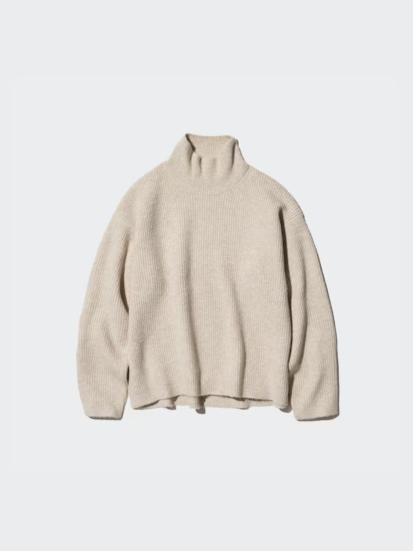 Soufflé Yarn High Neck Jumper | UNIQLO (UK)