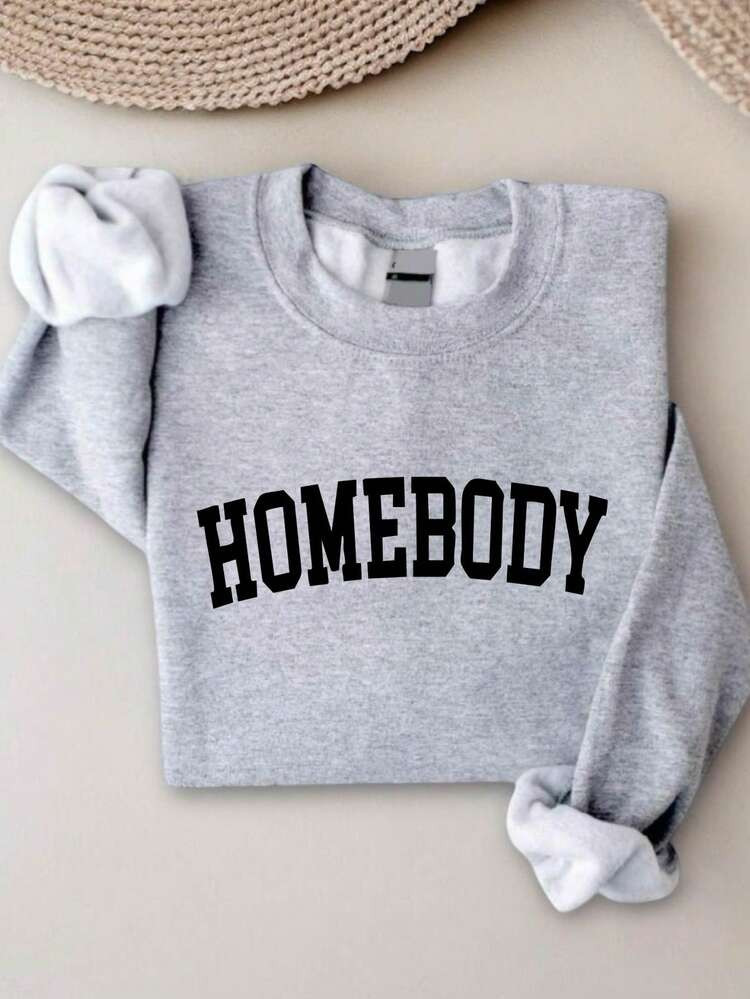 Homebody Sweatshirt, Women's Sweater, Homebody Gift Sweatshirt, Anxiety Sweater, Sarcastic Adult Humor Long Sleeve, Cozy Sweaters, Gift For Her. TD1185 | SHEIN