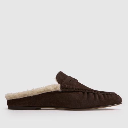 Steve Madden Rafe-f Mule Flats in Dark Brown, Size: 5 (EU 38) | Schuh