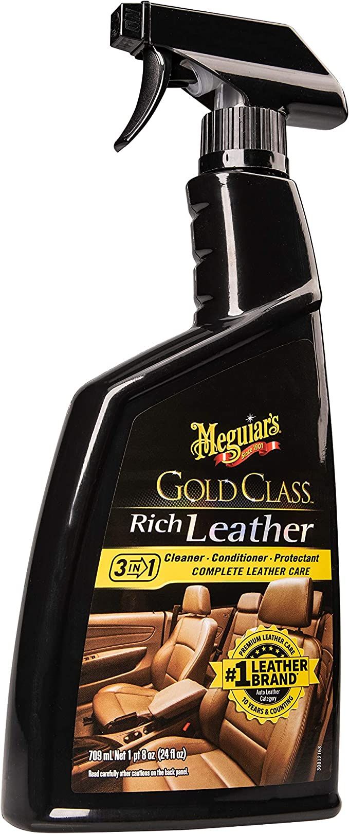 Meguiar's G10924SP Gold Class Rich Leather Cleaner and Conditioning Spray, 24 Fluid Ounces, Black | Amazon (US)