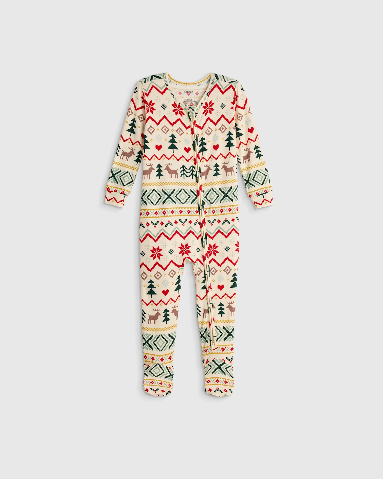 Quince | Bamboo Footie Pajama in Fox, Size 6-9M | Quince