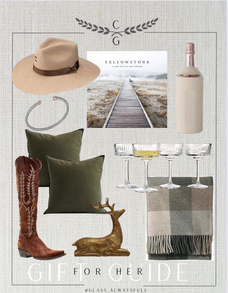Gift guide for her, gifts for her, Christmas gift ideas for her, hostess gift, Christmas gift, gift guide, holiday home, cowboy boots, throw blanket, Yellowstone book, felt hat, Amazon home, fall, fall home. Callie Glass @glass_alwaysfull 

#LTKSeasonal #LTKGiftGuide #LTKHoliday