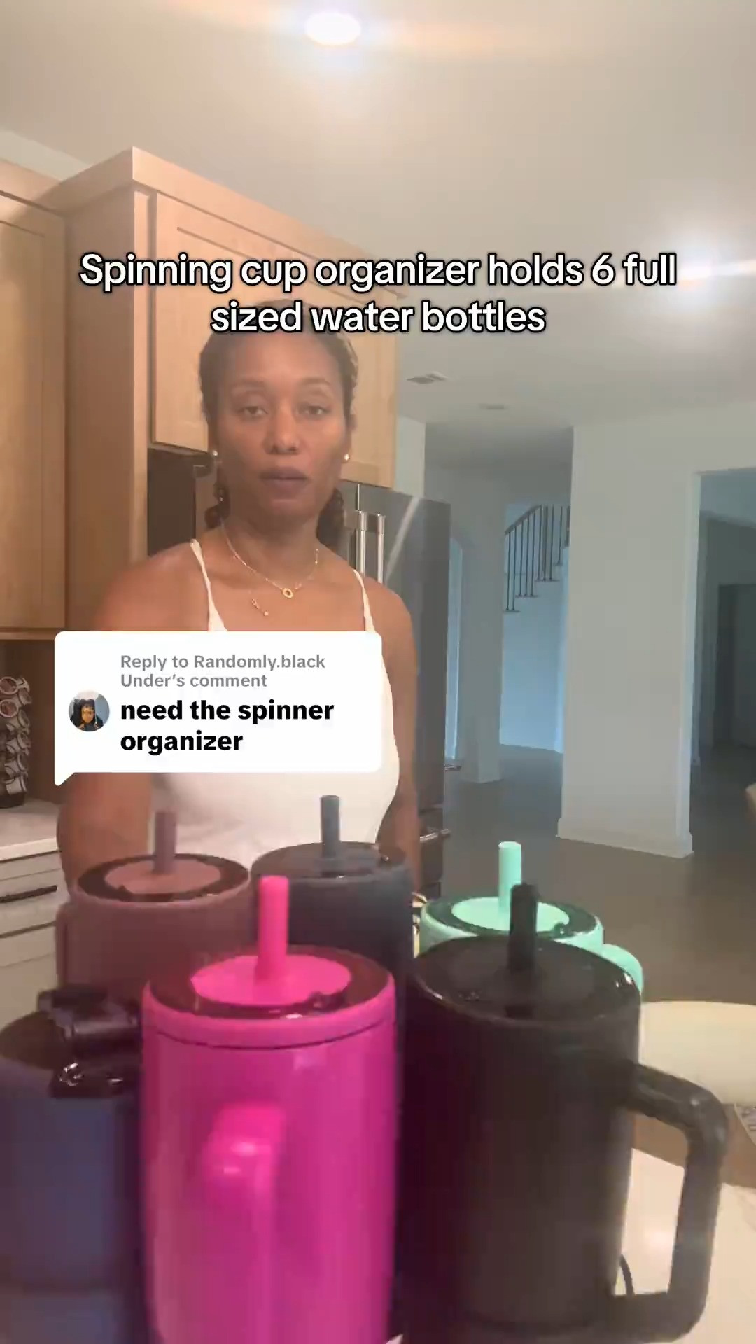 Under here are the details of my cup organizer for my favorite water bottles #brumate 

 #LTKHome #LTKFindsUnder50