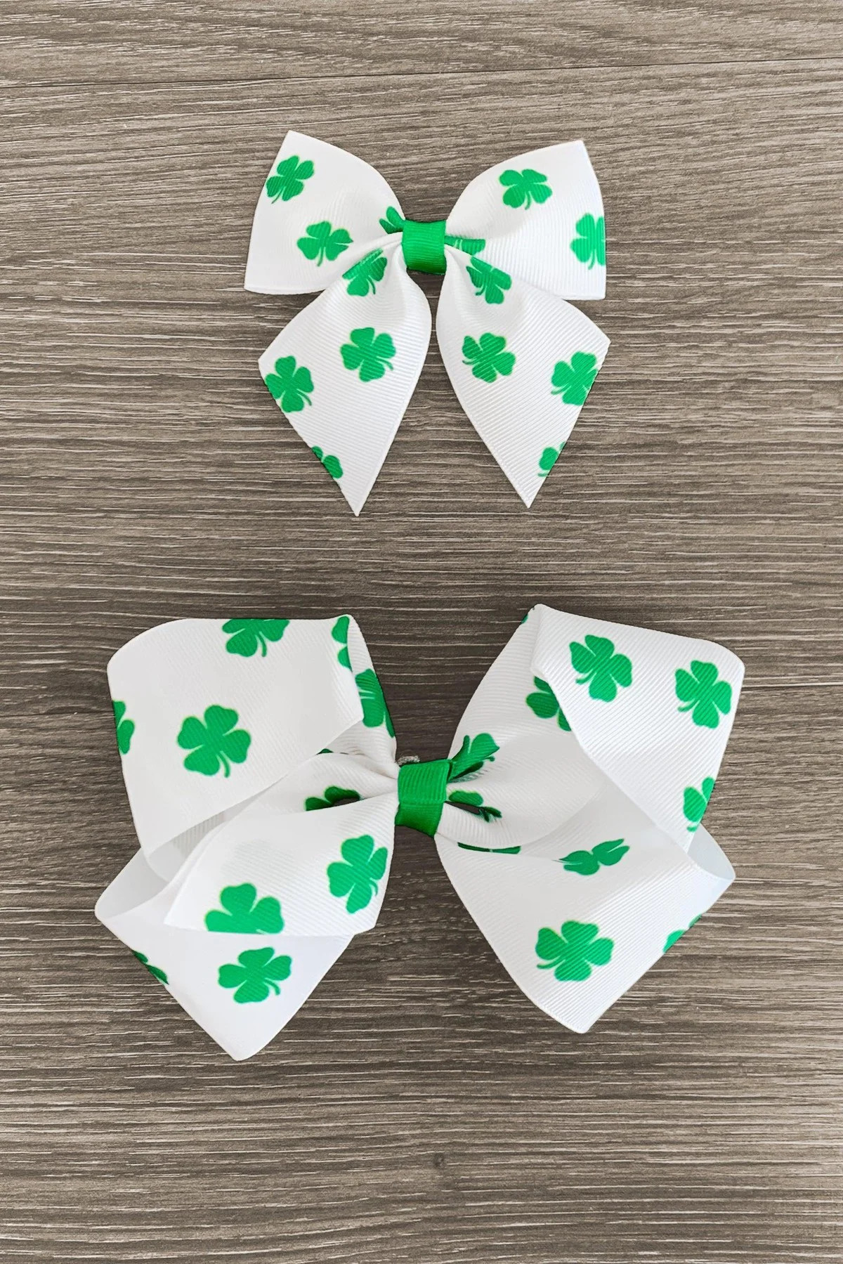 White Four Leaf Clover Bow | Sparkle In Pink