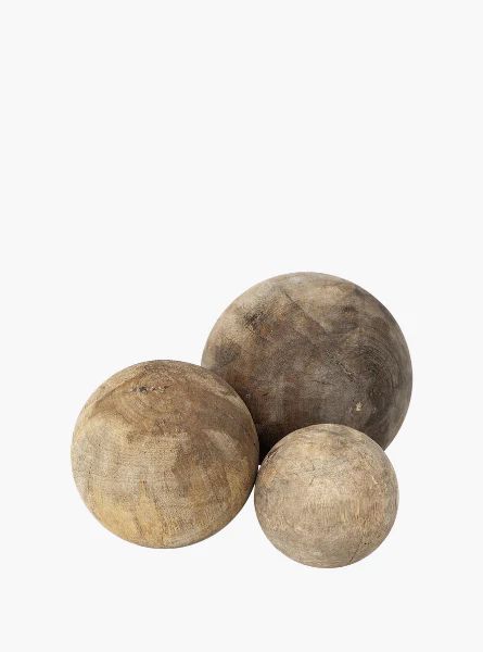 Natural Wood Decorative Spheres | The Style Edit Collective