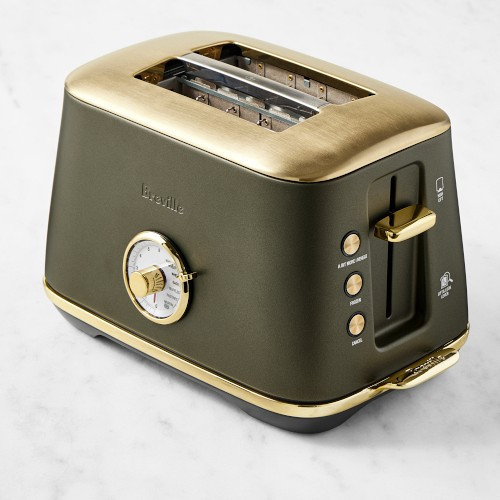 Breville Toast Select(TM) Luxe 2-Slice Toaster, Olive Tapenade & Brass | Williams-Sonoma