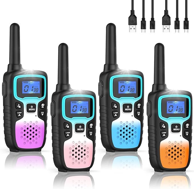 Wishouse Walkie Talkies for Kids Adults Long Range Rechargeable,Birthday Gift for 4-12 Year Old G... | Amazon (US)