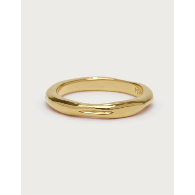 Césart Gold Plated Hammered Fine Ring | The White Company UK & ROW