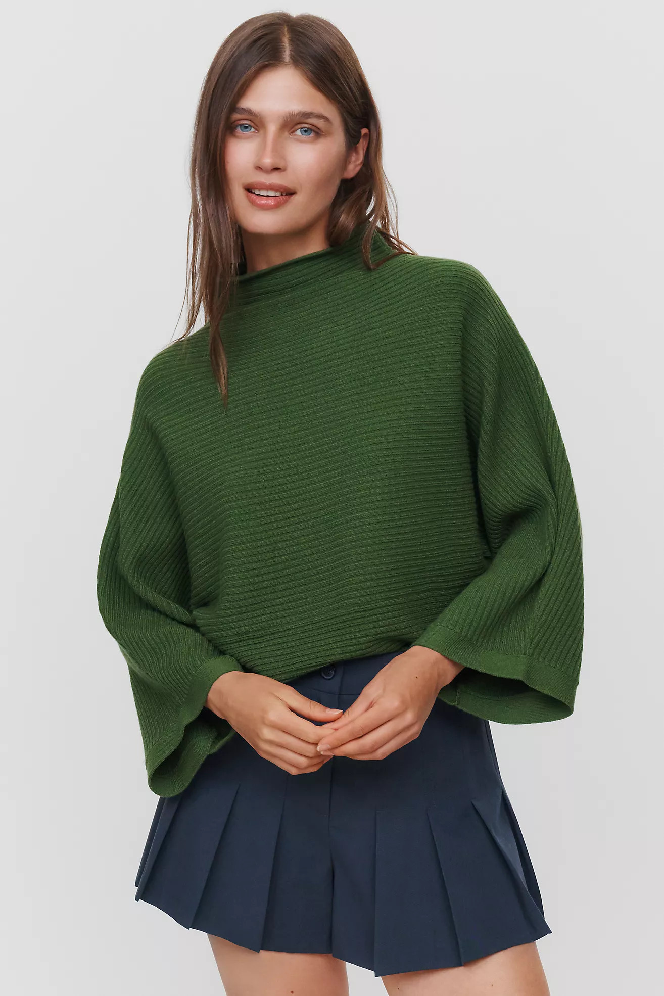 Mock-Neck Wide-Sleeve Sweater | Anthropologie (US)