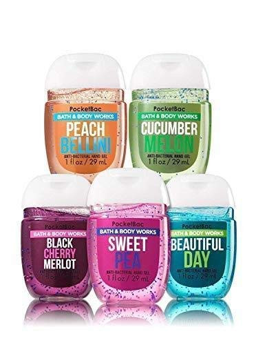 Bath and Body Works Anti-Bacterial Hand Gel 5-Pack PocketBac Sanitizers, Assorted Scents, 1 fl oz... | Amazon (US)