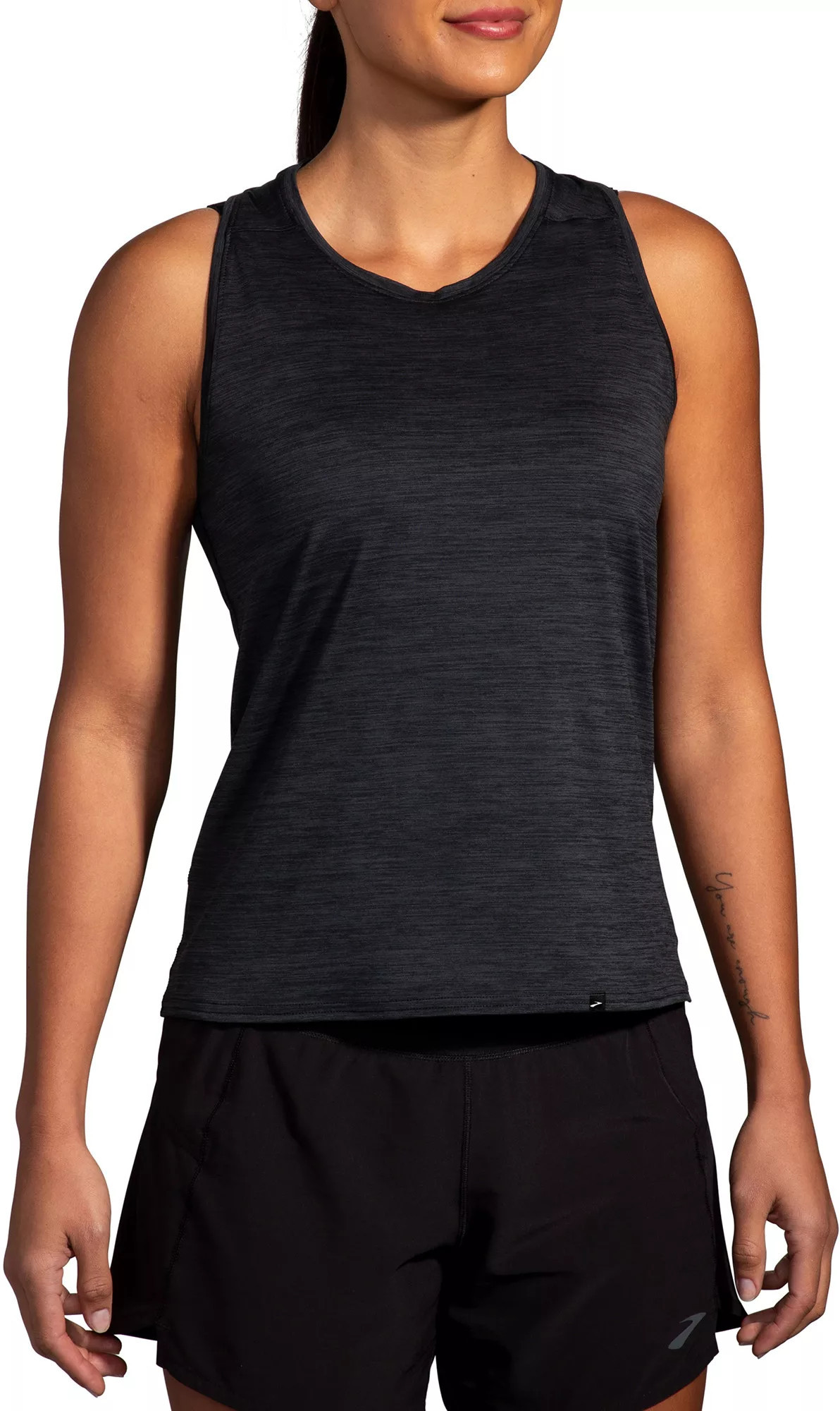 Brooks Women's Luxe Tank, Large, Heather Deep Black | DICK'S Sporting Goods