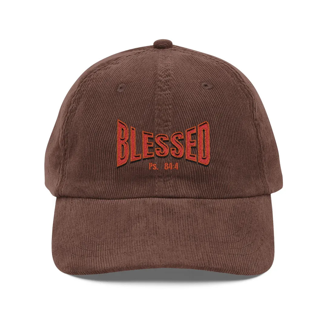Blessed Embroidered Corduroy Cap | Vintage Brown Baseball Hat | Etsy (DACH)