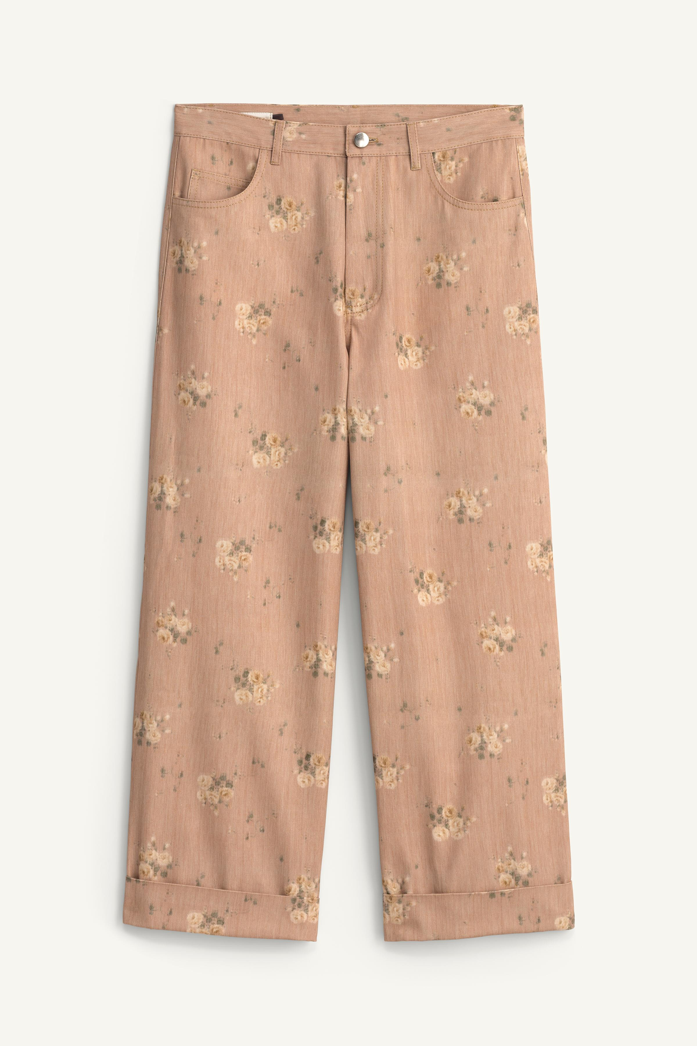 LIMITED EDITION FLORAL PRINT PANTS | Zara US