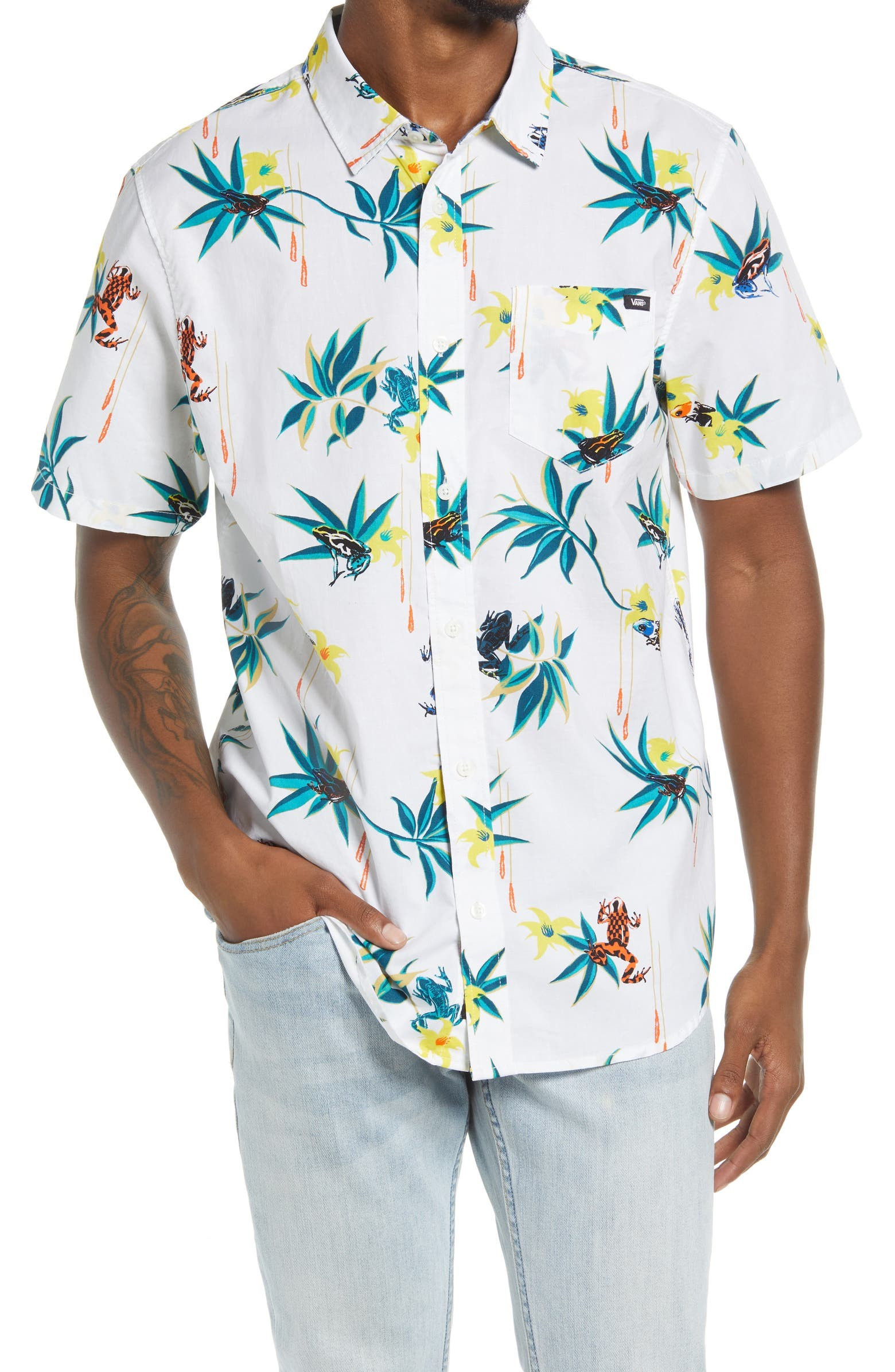 Dart Classic Fit Floral Short Sleeve Button-Up Shirt | Nordstrom