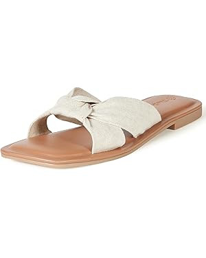 The Drop Women's Ida Bow Flat Sandal Slippers | Amazon (US)
