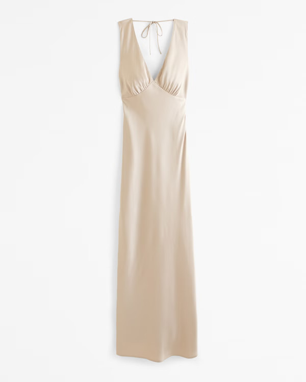 Women's Plunge Cowl Back Maxi Dress | Women's Clearance | Abercrombie.com | Abercrombie & Fitch (US)