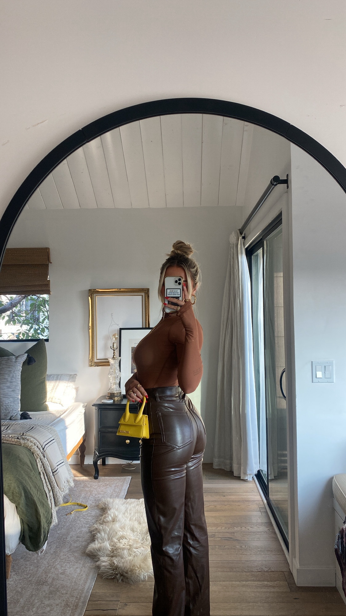 major sale today on these viral chocolate leather pants from Abercrombie and Fitch! I’m wearing size 26 (sized up 1)🍫🤎 

#LTKfindsunder100 #LTKworkwear #LTKsalealert