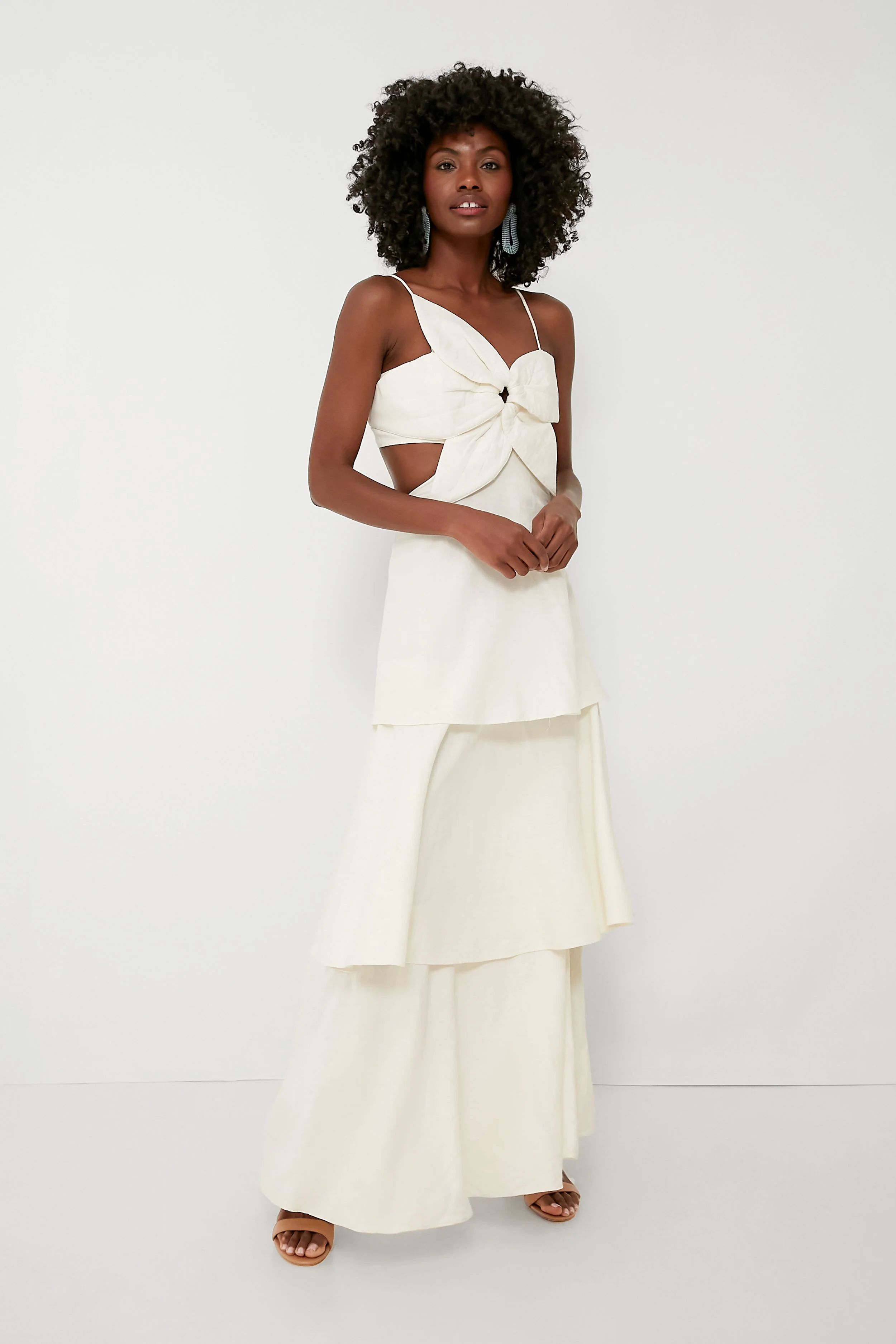 Off White Flower Maxi Dress | Tuckernuck (US)