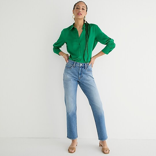 Mid-rise '90s classic straight jean in Hiker wash | J. Crew US