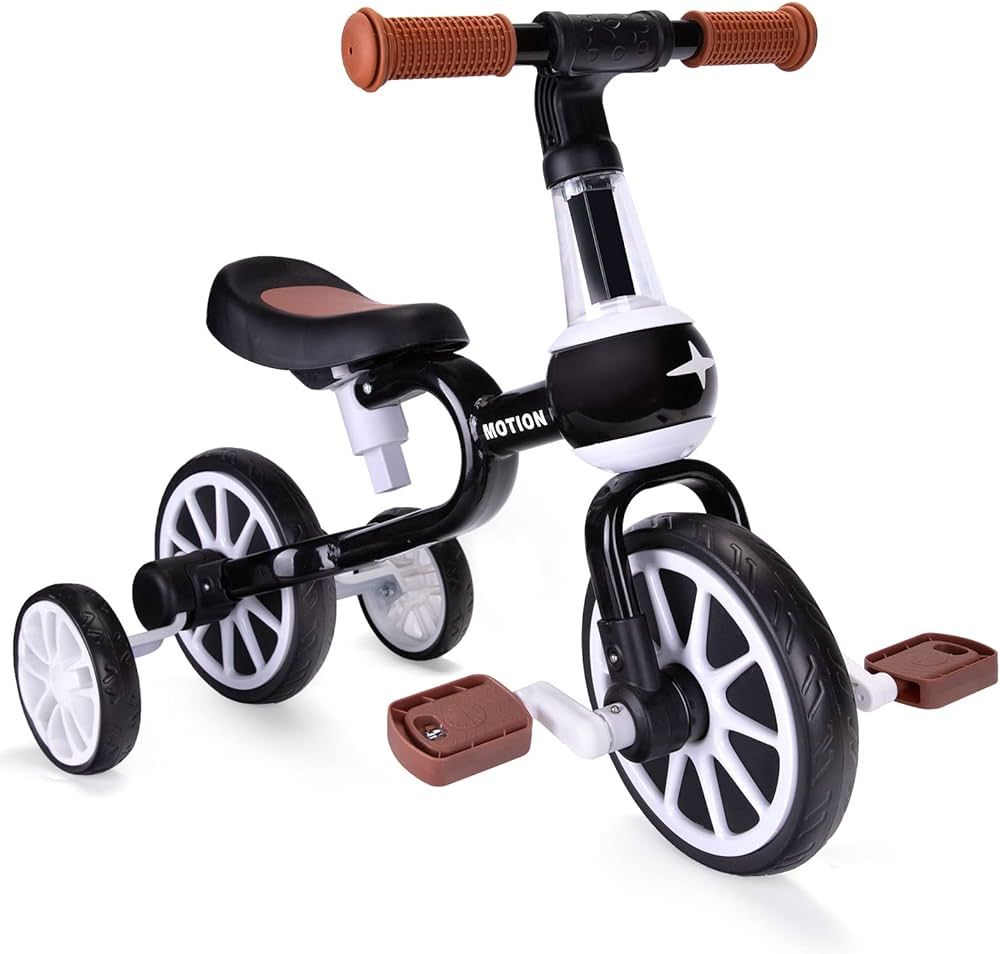 3 in 1 Kids Tricycles Gift for 2-4 Years Old Boys Girls with Detachable Pedal and Training Wheels... | Amazon (US)