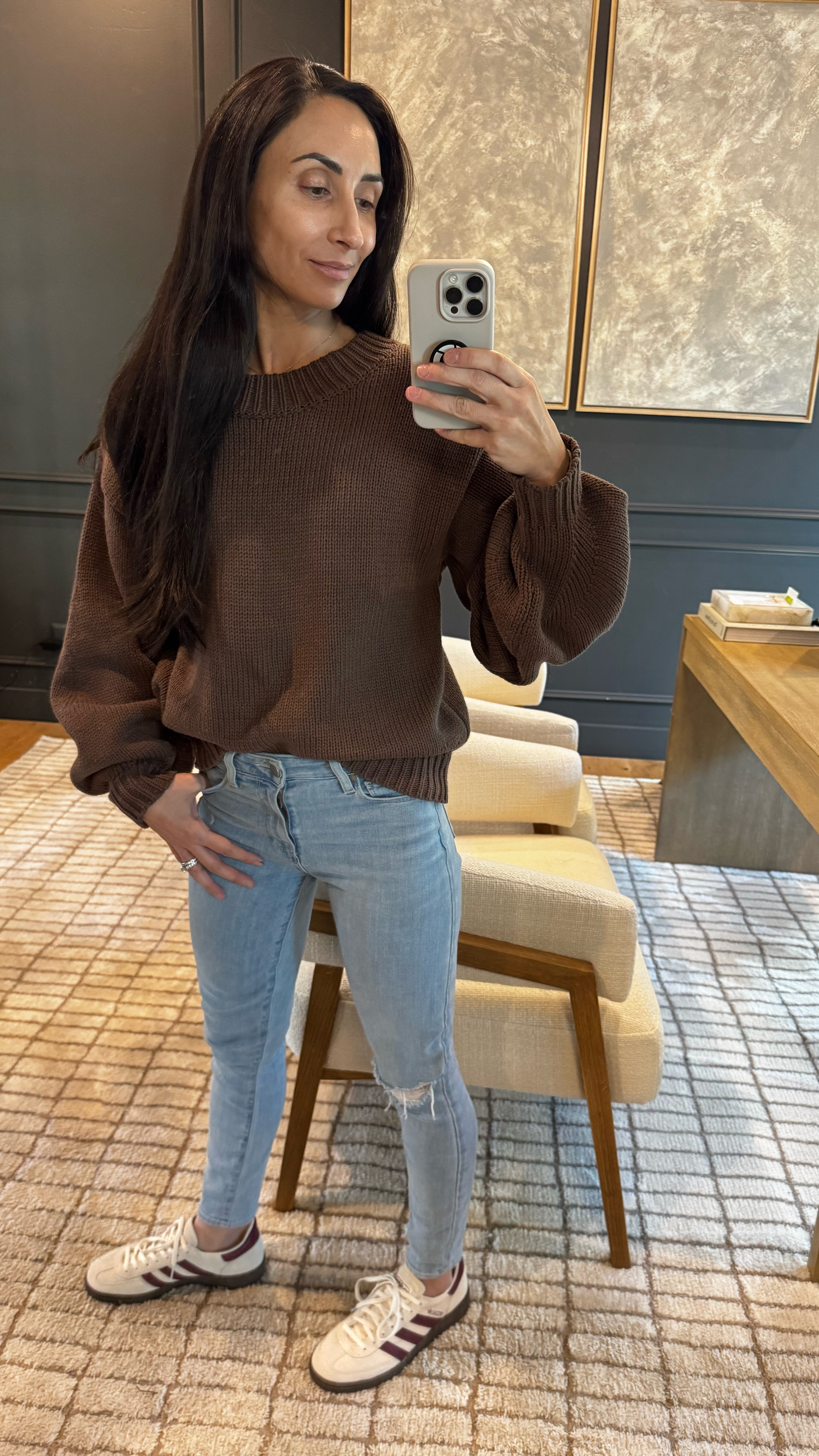 These adidas sneakers are super comfortable and I love the burgundy accent! Also linked my top which is on sale! 

I’m unable to link my jeans, but they are a crop skinny jean from Paige 

Adidas sneakers -casual sneakers-sweater on sale-Nordstrom-Gucci-earrings-finish line

#LTKSeasonal #LTKStyleTip