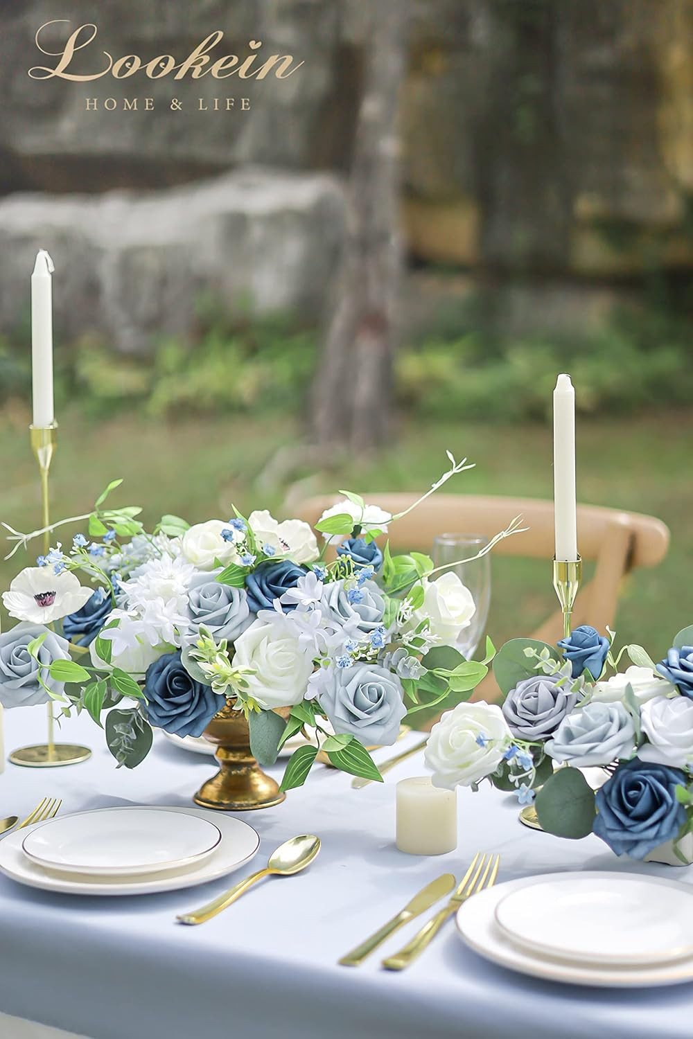 Lookein Artificial Flowers for DIY Wedding Decoration Bridal Bouquet Table Centerpieces Flower Ga... | Amazon (US)