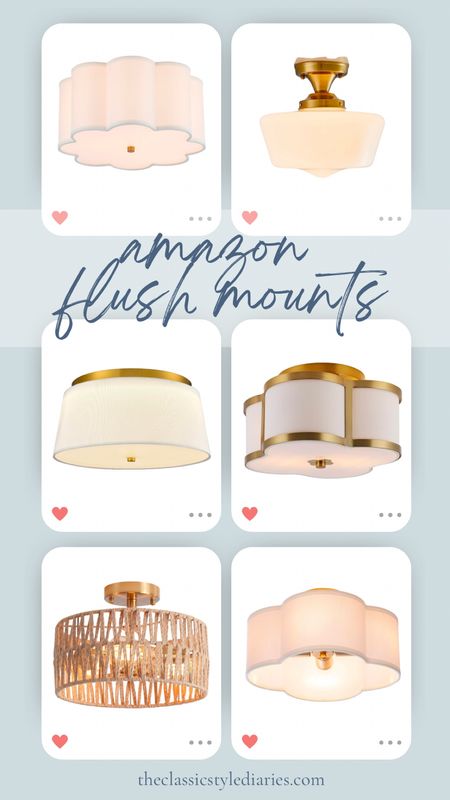 Flush mounts from Amazon. Good prices and cute finds! 
Amazon lighting | Amazon lights | brass light fixtures | scalloped lights 

#LTKfindsunder100 #LTKhome #LTKsalealert