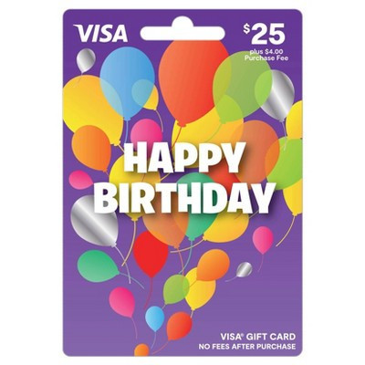 Visa Happy B-Day Gift Card - $25 + $4 Fee | Target