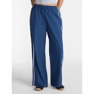No Boundaries Nylon Gameday Track Pants, Women's and Women's Plus Sizes XXS-4X | Walmart (US)