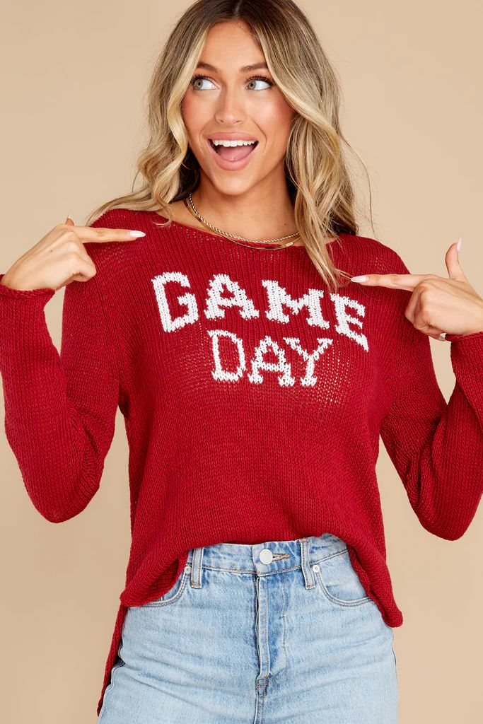 Game Day Red Chile Cotton Crew | Red Dress 