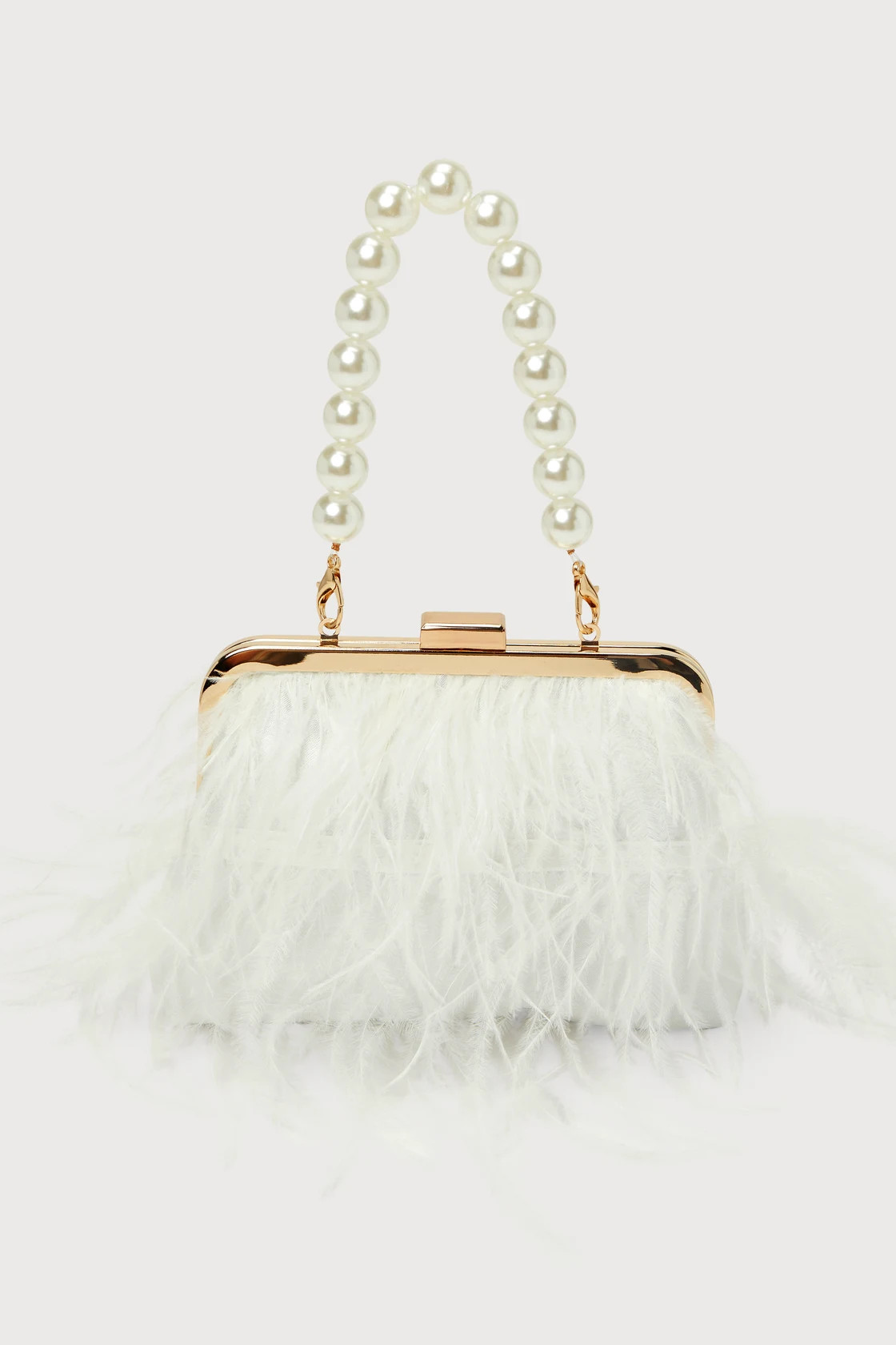 Loveliest Addition Ivory Satin Feather Clutch | Lulus (US)