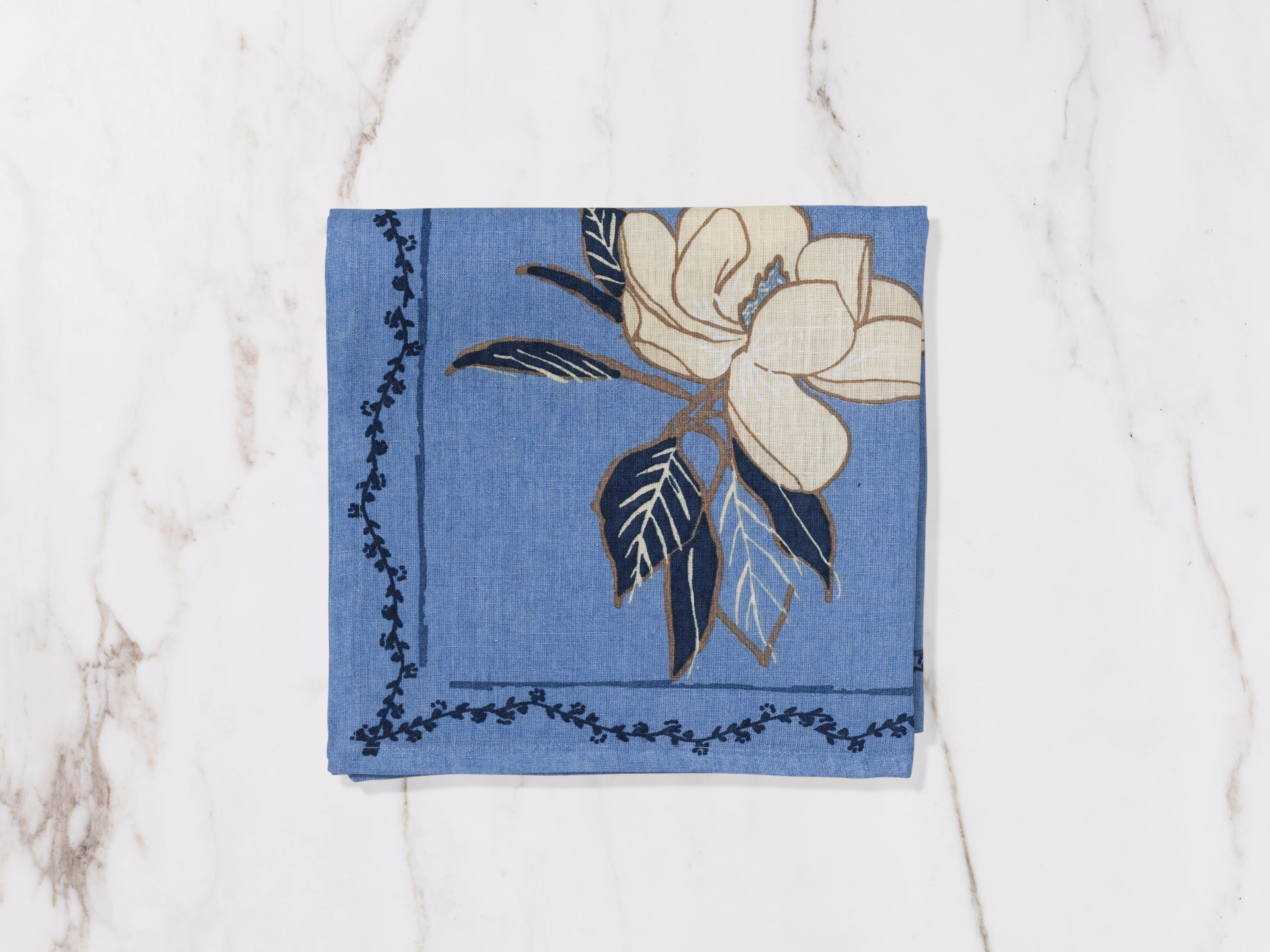 Magnolia Lapis Napkin | Maison Venu