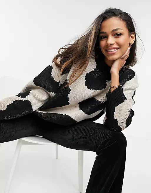 ASOS Design Sweater in large animal pattern | ASOS (Global)