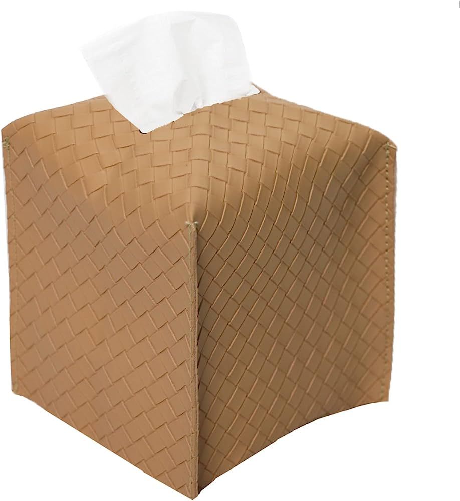 ENOCH Tissue Box Cover Leather,Modern PU Leather Tissue Box Holder Square-Tissue Box Leather Cove... | Amazon (US)