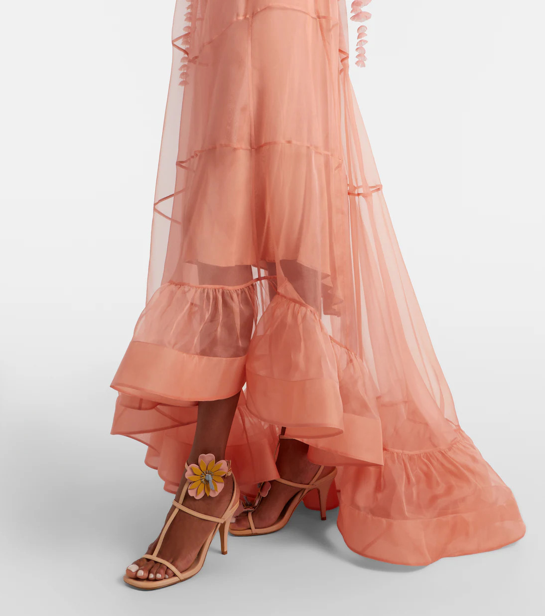 Como floral-appliqué silk maxi dress | Mytheresa (UK)