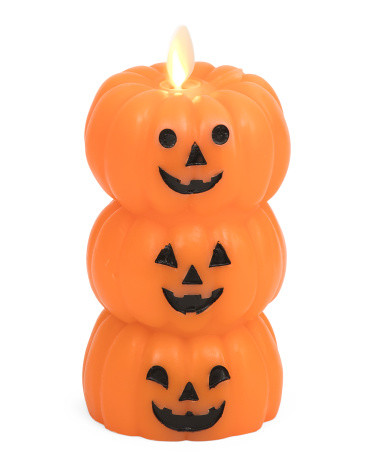 Flameless Stacked Jack O Lanterns Candle | TJ Maxx