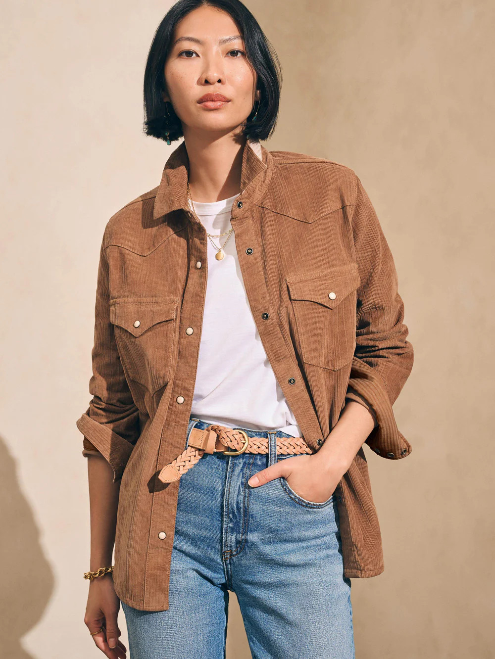 Stretch Cord Western Shirt | Faherty