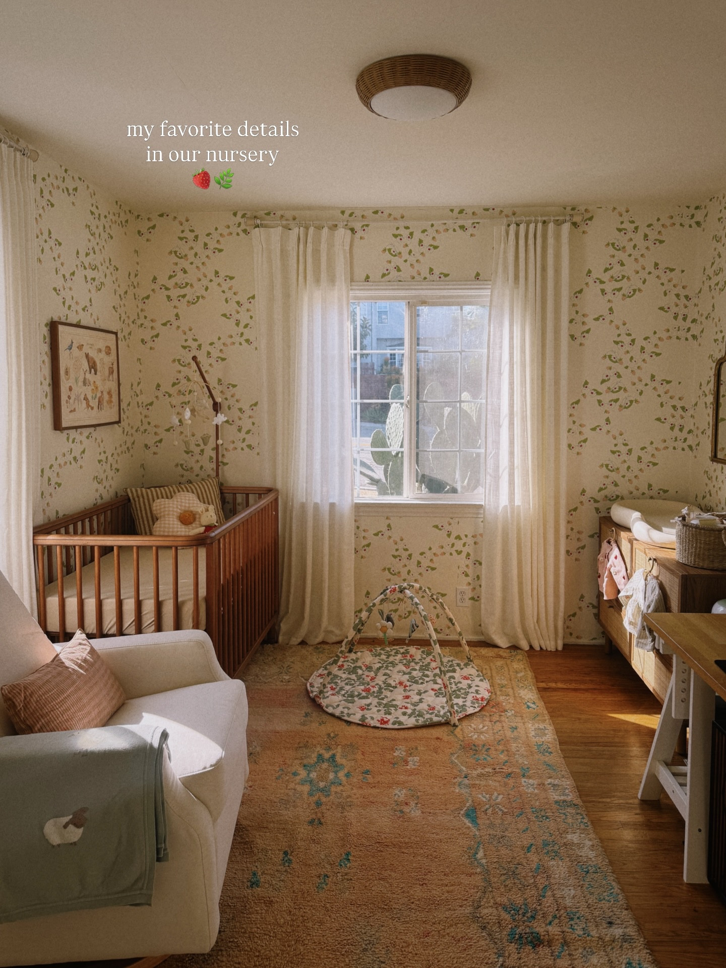 nursery details! a whimsical room for our sweet girl 🍓