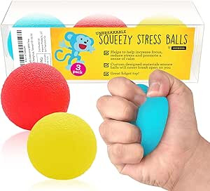 Impresa - Unbreakable Squeeze Stress Balls - 3 Pack - Squishy Anxiety Toys for Kids and Adults wi... | Amazon (US)