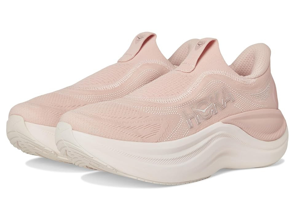 HOKA Skyward Laceless Women's Running Shoes Rose Latte/Rose Cream: 9.5 B - Medium, Synthetic | Zappos.com