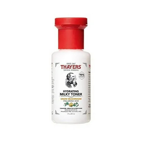 Thayers Milky Hydrating Face Toner with Snow Mushroom Hyaluronic Acid and Elderflower Dermatologist Recommended Gentle Alcohol Free Facial Skincare for Dry and Sensitive Skin Paraben Free 3 FL oz | Walmart (US)