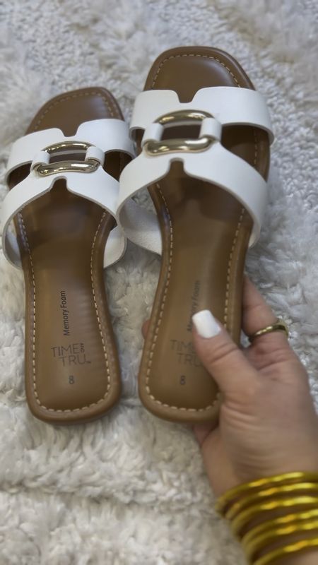 New embellished slide sandals from Walmart. Just under $15!  3 other colors available too.  These will be perfect for spring break vacations and anytime this spring and summer!  Love simple slide sandals like these.  

#LTKfindsunder50 #LTKshoecrush #LTKSeasonal