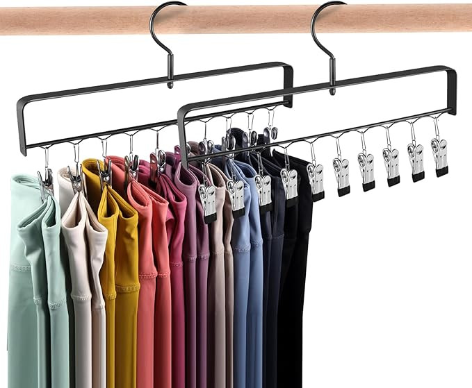2 Pack Legging Hanger for Closet, Deformation Resistance/High Load-Bearing/ 360° Rotatable/Space... | Amazon (US)