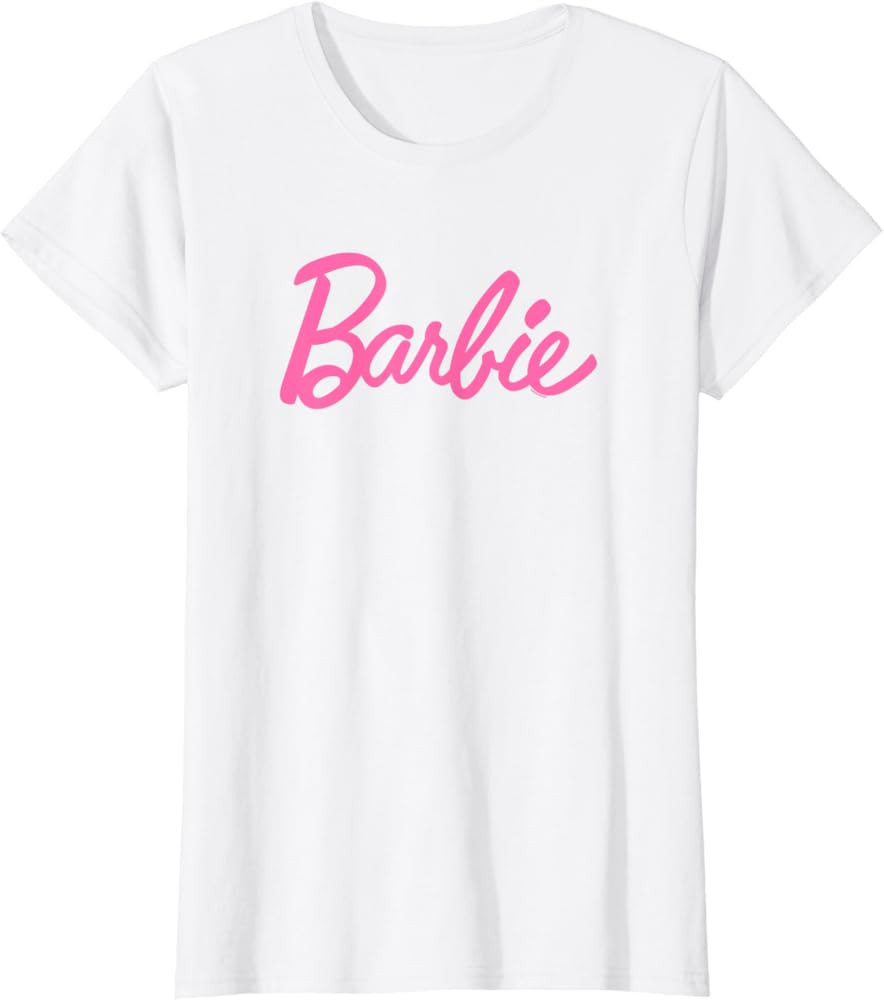 Barbie Classic Pink Logo T-Shirt | Amazon (US)